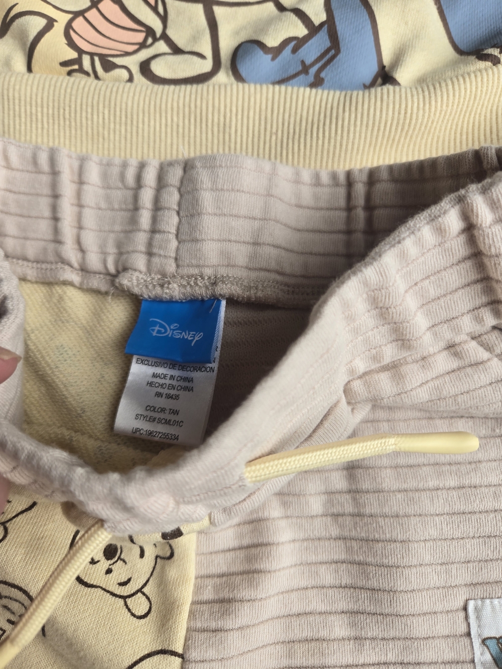 Disney Kids Pooh Beige Yellow Blue Matching Set - Picture 4 of 5